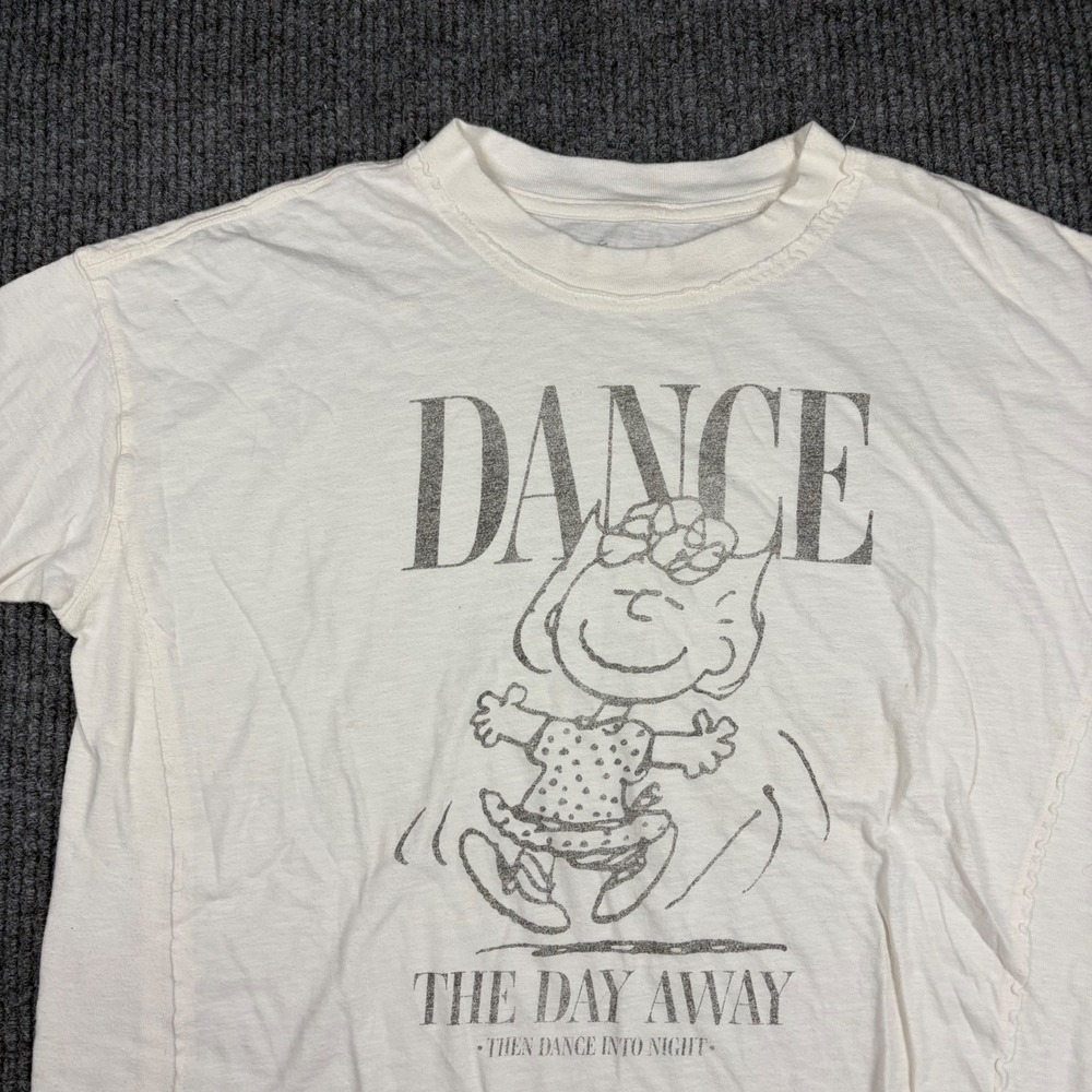 Aerie Shirt Womens XS Peanuts Sally Brown Dance The Day Away Graphic White - Picture 2 of 6